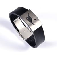 Titanium-Silicon bracelet black