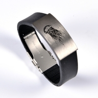Titanium-Silicon bracelet black