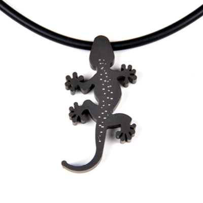 Gecko schwarz gepunktet / Gecko black dotted